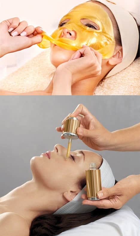 Ansigtsbehandling med guld